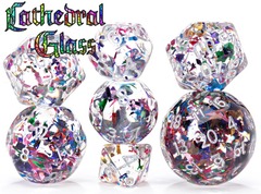 Double Dice 7 Die Set - Cathedral Glass